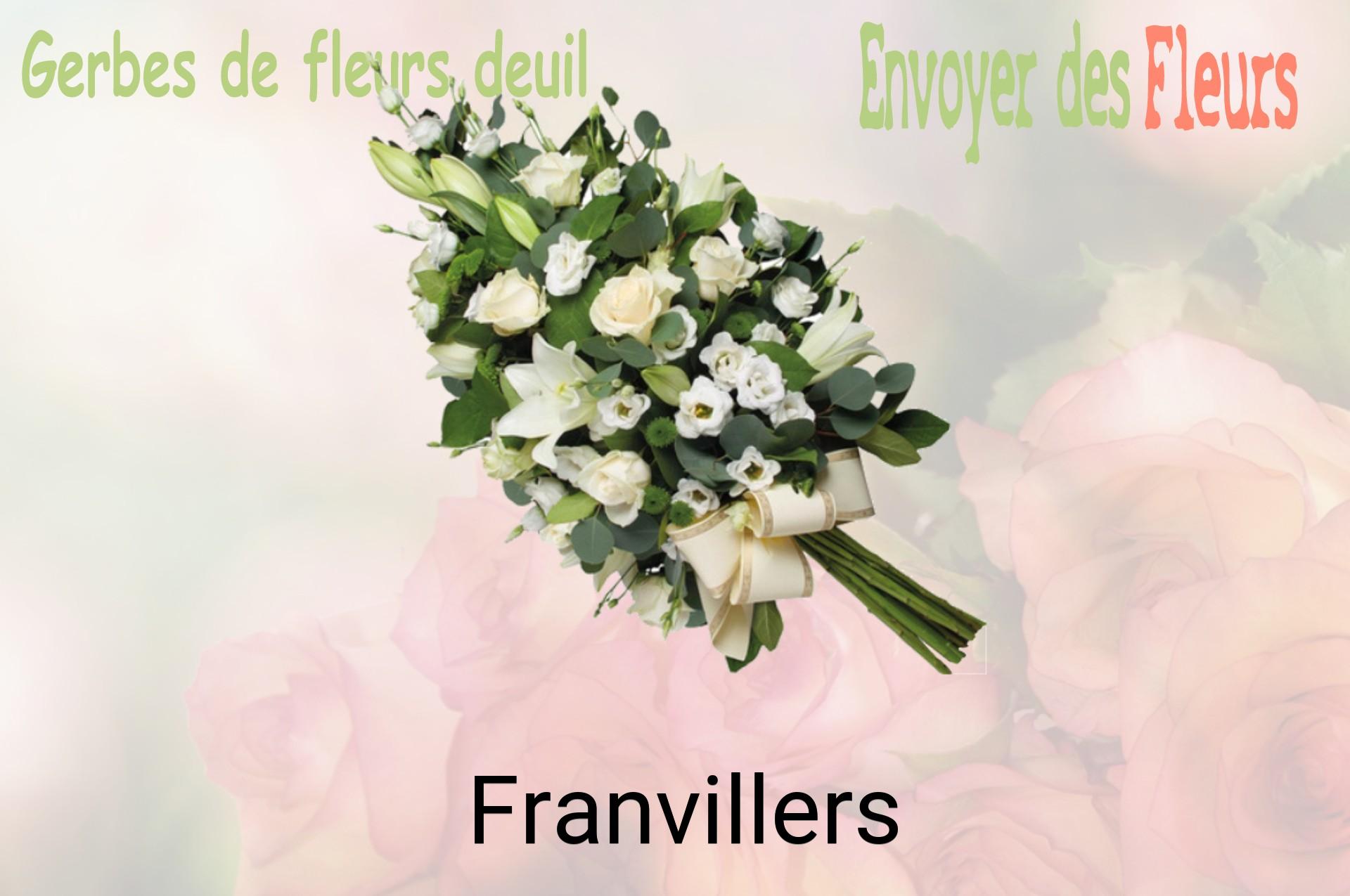 Gerbe de fleurs de deuil livrée à Franvillers